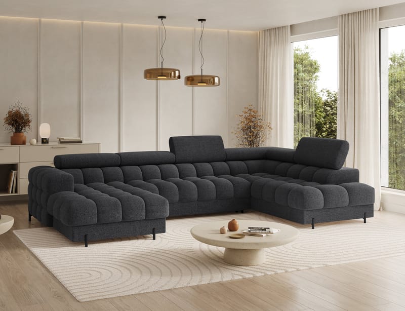 Feraria 6-sits Bubblig Bäddsoffa med Divan och Schäslong förvaring Höger - Royal 05 - Möbler - Soffa - Bäddsoffa - Hörnbäddsoffa