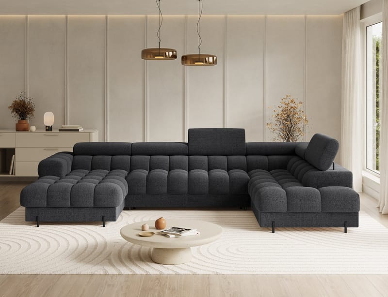 Feraria 6-sits Bubblig Bäddsoffa med Divan och Schäslong förvaring Höger - Royal 05 - Möbler - Soffa - Bäddsoffa - Hörnbäddsoffa