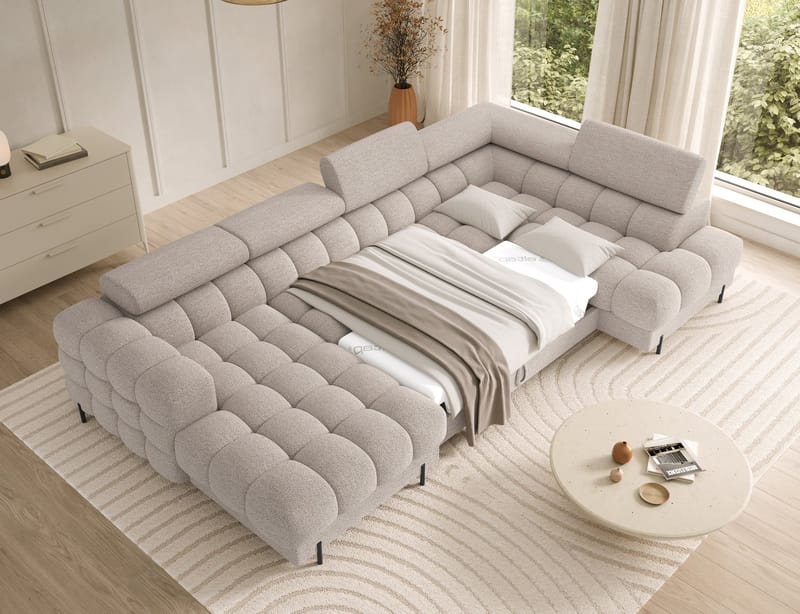 Feraria 6-sits Bubblig Bäddsoffa med Divan och Schäslong förvaring Höger - Royal 18 - Möbler - Soffa - Bäddsoffa - Hörnbäddsoffa