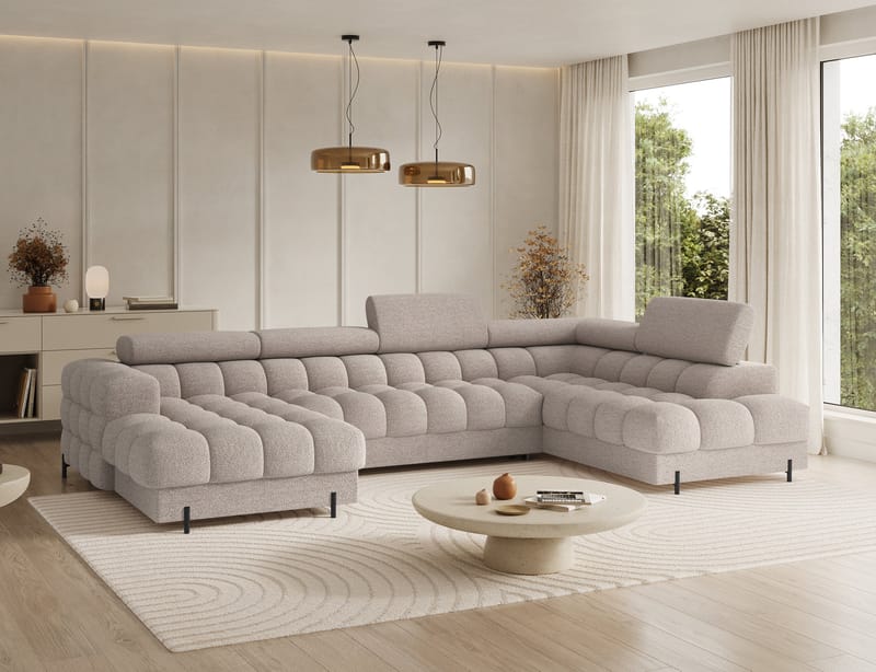 Feraria 6-sits Bubblig Bäddsoffa med Divan och Schäslong förvaring Höger - Royal 18 - Möbler - Soffa - Bäddsoffa - Hörnbäddsoffa