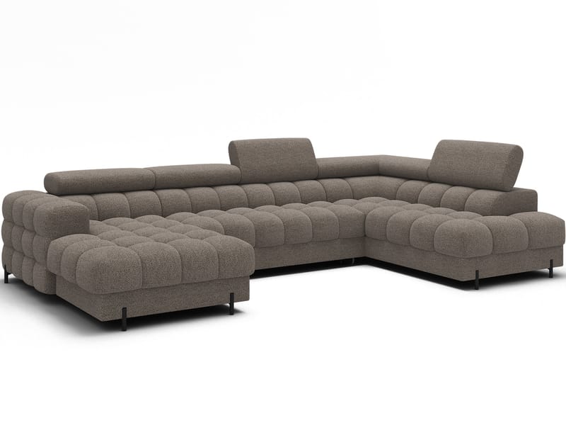 Feraria 6-sits Bubblig Bäddsoffa med Divan och Schäslong förvaring Höger, Royal 20