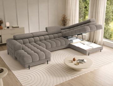 Feraria 6-sits Bubblig Bäddsoffa med Divan och Schäslong förvaring Höger - Royal 20 - Möbler - Soffa - Bäddsoffa - Hörnbäddsoffa