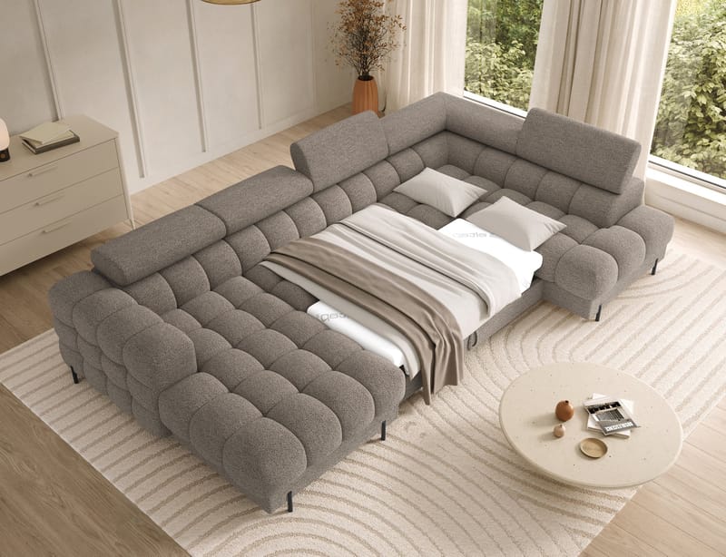 Feraria 6-sits Bubblig Bäddsoffa med Divan och Schäslong förvaring Höger - Royal 20 - Möbler - Soffa - Bäddsoffa - Hörnbäddsoffa