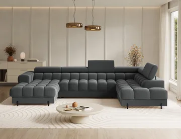 Feraria 6-sits Bubblig Bäddsoffa med Divan och Schäslong förvaring Höger - Sola 06 - Möbler - Soffa - Bäddsoffa - Hörnbäddsoffa