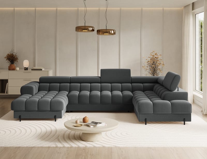 Feraria 6-sits Bubblig Bäddsoffa med Divan och Schäslong förvaring Höger - Sola 06 - Möbler - Soffa - Bäddsoffa - Hörnbäddsoffa