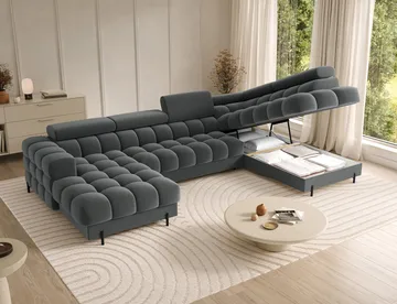 Feraria 6-sits Bubblig Bäddsoffa med Divan och Schäslong förvaring Höger - Sola 06 - Möbler - Soffa - Bäddsoffa - Hörnbäddsoffa