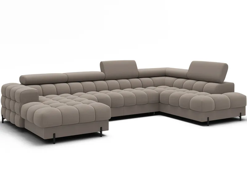 Feraria 6-sits Bubblig Bäddsoffa med Divan och Schäslong förvaring Höger, Sola 18