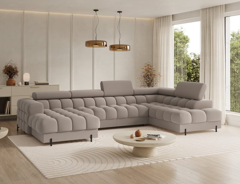 Feraria 6-sits Bubblig Bäddsoffa med Divan och Schäslong förvaring Höger - Sola 18 - Möbler - Soffa - Bäddsoffa - Hörnbäddsoffa