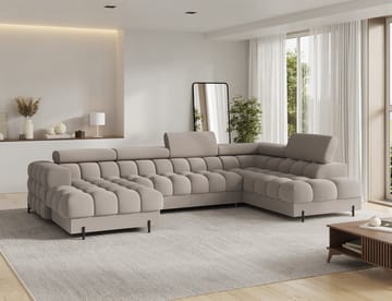 Feraria 6-sits Bubblig Bäddsoffa med Divan och Schäslong förvaring Höger - Sola 18 - Möbler - Soffa - Bäddsoffa - Hörnbäddsoffa