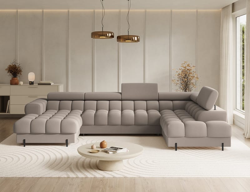 Feraria 6-sits Bubblig Bäddsoffa med Divan och Schäslong förvaring Höger - Sola 18 - Möbler - Soffa - Bäddsoffa - Hörnbäddsoffa
