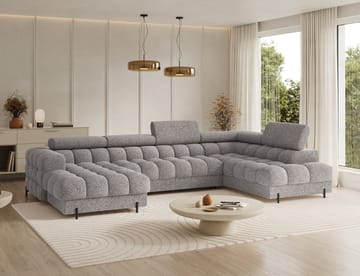 Feraria 6-sits Bubblig Bäddsoffa med Divan och Schäslong förvaring Höger - Pellerito 20 - Möbler - Soffa - Bäddsoffa - Hörnbäddsoffa