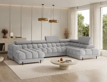 Feraria 6-sits Bubblig Bäddsoffa med Divan och Schäslong förvaring Höger - Pellerito 03 - Möbler - Soffa - Bäddsoffa - Hörnbäddsoffa