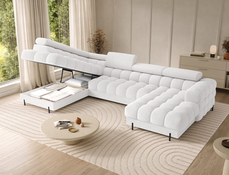 Feraria 6-sits Bubblig Bäddsoffa med Divan och Schäslong förvaring Vänster - Royal 01 - Möbler - Soffa - Bäddsoffa - Hörnbäddsoffa