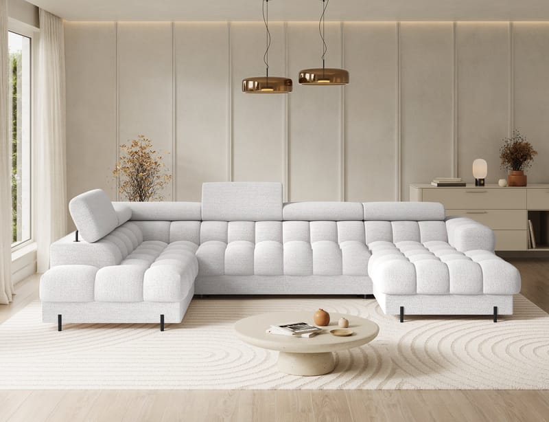 Feraria 6-sits Bubblig Bäddsoffa med Divan och Schäslong förvaring Vänster - Royal 01 - Möbler - Soffa - Bäddsoffa - Hörnbäddsoffa