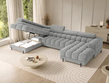 Feraria 6-sits Bubblig Bäddsoffa med Divan och Schäslong förvaring Vänster - Royal 03 - Möbler - Soffa - Bäddsoffa - Hörnbäddsoffa