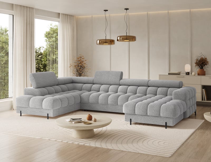 Feraria 6-sits Bubblig Bäddsoffa med Divan och Schäslong förvaring Vänster - Royal 03 - Möbler - Soffa - Bäddsoffa - Hörnbäddsoffa