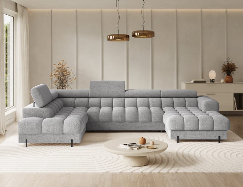 Feraria 6-sits Bubblig Bäddsoffa med Divan och Schäslong förvaring Vänster - Royal 03 - Möbler - Soffa - Bäddsoffa - Hörnbäddsoffa