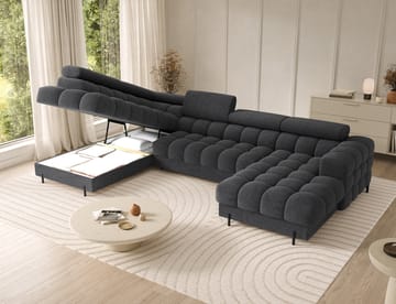 Feraria 6-sits Bubblig Bäddsoffa med Divan och Schäslong förvaring Vänster - Royal 05 - Möbler - Soffa - Bäddsoffa - Hörnbäddsoffa