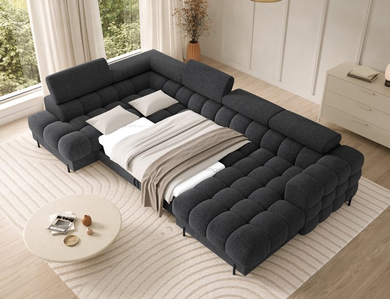 Feraria 6-sits Bubblig Bäddsoffa med Divan och Schäslong förvaring Vänster - Royal 05 - Möbler - Soffa - Bäddsoffa - Hörnbäddsoffa
