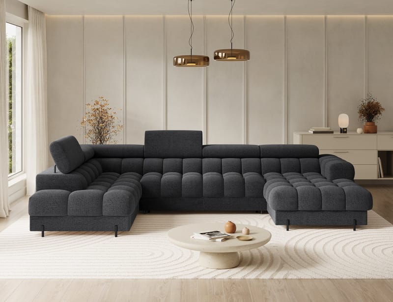 Feraria 6-sits Bubblig Bäddsoffa med Divan och Schäslong förvaring Vänster - Royal 05 - Möbler - Soffa - Bäddsoffa - Hörnbäddsoffa