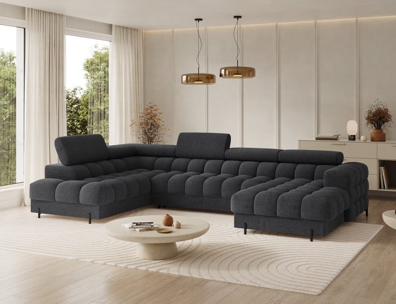 Feraria 6-sits Bubblig Bäddsoffa med Divan och Schäslong förvaring Vänster - Royal 05 - Möbler - Soffa - Bäddsoffa - Hörnbäddsoffa