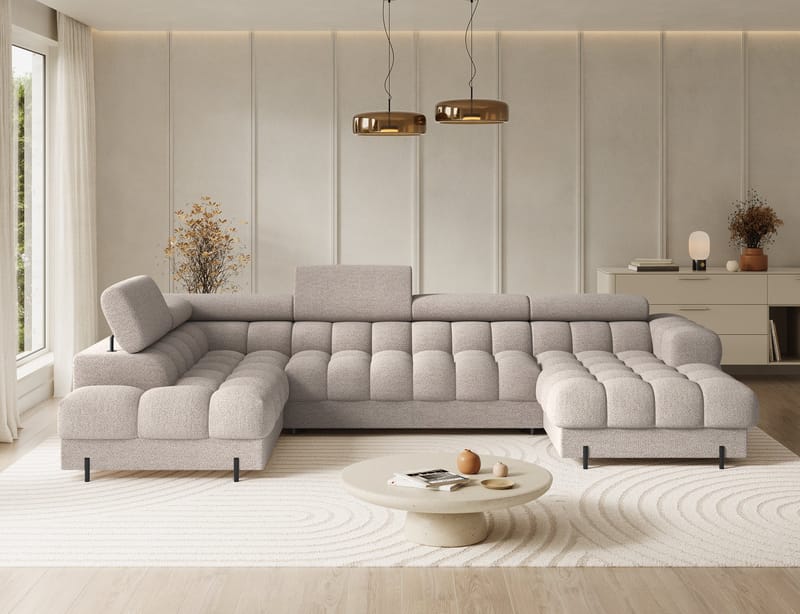 Feraria 6-sits Bubblig Bäddsoffa med Divan och Schäslong förvaring Vänster - Royal 18 - Möbler - Soffa - Bäddsoffa - Hörnbäddsoffa