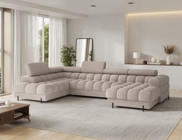 Feraria 6-sits Bubblig Bäddsoffa med Divan och Schäslong förvaring Vänster - Royal 18 - Möbler - Soffa - Bäddsoffa - Hörnbäddsoffa