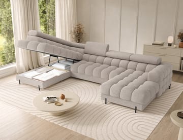 Feraria 6-sits Bubblig Bäddsoffa med Divan och Schäslong förvaring Vänster - Royal 18 - Möbler - Soffa - Bäddsoffa - Hörnbäddsoffa