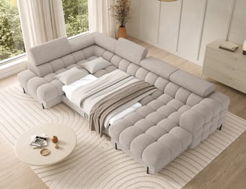 Feraria 6-sits Bubblig Bäddsoffa med Divan och Schäslong förvaring Vänster - Royal 18 - Möbler - Soffa - Bäddsoffa - Hörnbäddsoffa