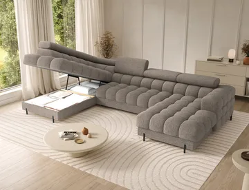 Feraria 6-sits Bubblig Bäddsoffa med Divan och Schäslong förvaring Vänster - Royal 20 - Möbler - Soffa - Bäddsoffa - Hörnbäddsoffa