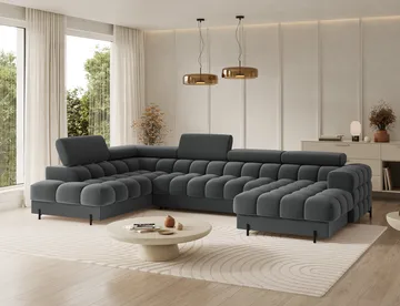 Feraria 6-sits Bubblig Bäddsoffa med Divan och Schäslong förvaring Vänster - Sola 06 - Möbler - Soffa - Bäddsoffa - Hörnbäddsoffa