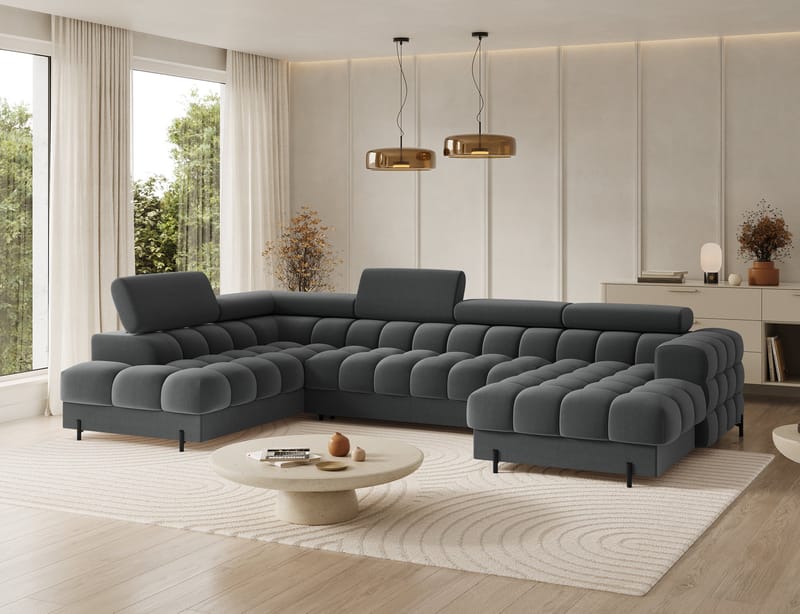 Feraria 6-sits Bubblig Bäddsoffa med Divan och Schäslong förvaring Vänster - Sola 06 - Möbler - Soffa - Bäddsoffa - Hörnbäddsoffa