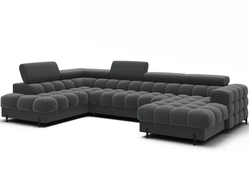 Feraria 6-sits Bubblig Bäddsoffa med Divan och Schäslong förvaring Vänster, Sola 06