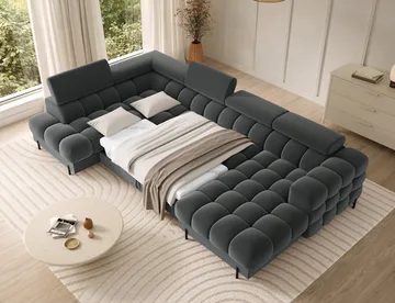 Feraria 6-sits Bubblig Bäddsoffa med Divan och Schäslong förvaring Vänster - Sola 06 - Möbler - Soffa - Bäddsoffa - Hörnbäddsoffa