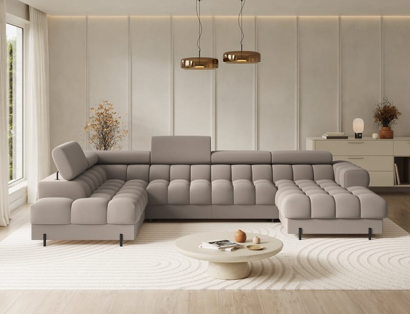 Feraria 6-sits Bubblig Bäddsoffa med Divan och Schäslong förvaring Vänster - Sola 18 - Möbler - Soffa - Bäddsoffa - Hörnbäddsoffa