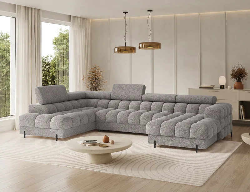 Feraria 6-sits Bubblig Bäddsoffa med Divan och Schäslong förvaring Vänster - Pellerito 20 - Möbler - Soffa - Bäddsoffa - Hörnbäddsoffa