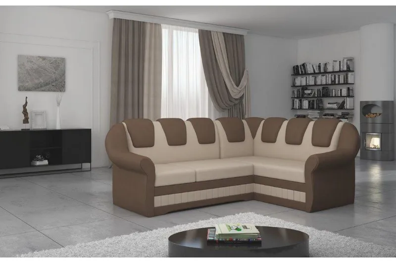 Fica Hörnbäddsoffa, Röd/Lila