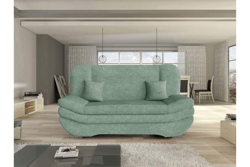 Figurelle Bäddsoffa 2-sits i Bouclé - Grön - Möbler - Soffa - Bäddsoffa - 2 sits bäddsoffa