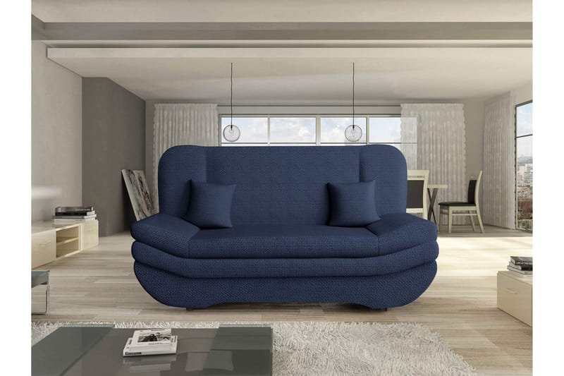 Figurelle Bäddsoffa 2-sits i Chenille - Blå - Möbler - Soffa - Bäddsoffa - 2 sits bäddsoffa