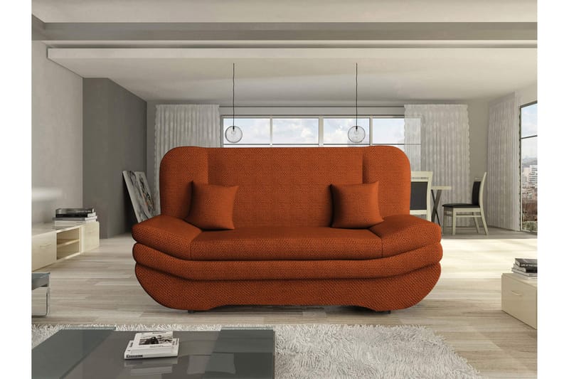 Figurelle Bäddsoffa 2-sits i Chenille - Orange - Möbler - Soffa - Bäddsoffa - 2 sits bäddsoffa