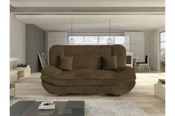 Figurelle Bäddsoffa 2-sits i Sammet - Brun - Möbler - Soffa - Bäddsoffa - 2 sits bäddsoffa