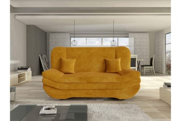 Figurelle Bäddsoffa 2-sits i Sammet - Gul - Möbler - Soffa - Bäddsoffa - 2 sits bäddsoffa