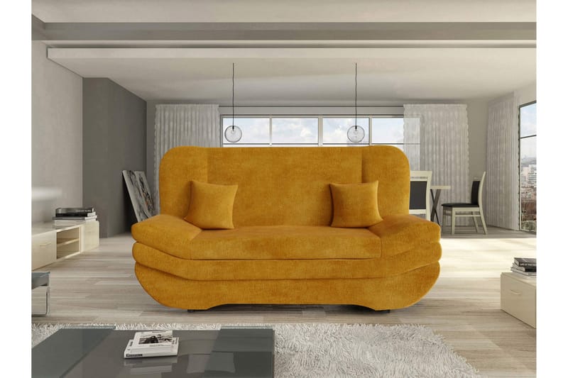 Figurelle Bäddsoffa 2-sits i Sammet - Gul - Möbler - Soffa - Bäddsoffa - 2 sits bäddsoffa