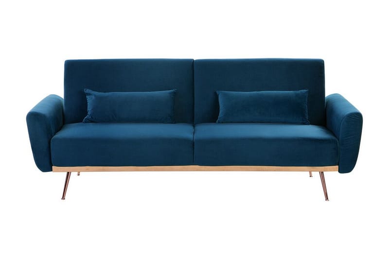 Filia Bäddsoffa 3-sits, Blå/Koppar