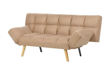 Fiora Bäddsoffa 3-sits - Brun/Ljust trä - Möbler - Soffa - Bäddsoffa - 3 sits bäddsoffa