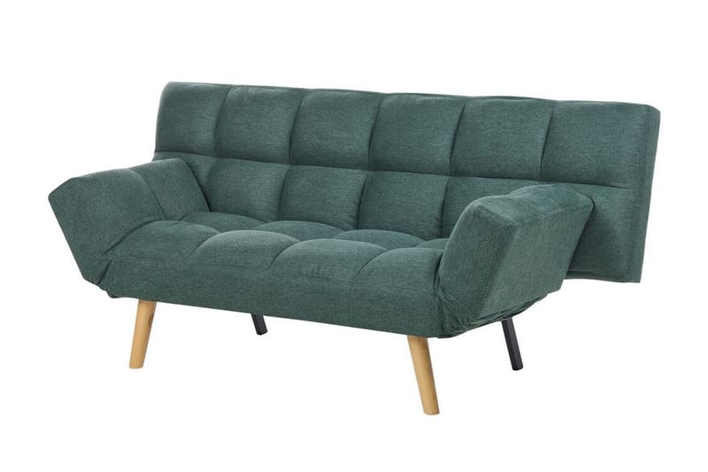 Fiora Bäddsoffa 3-sits - Grön/Ljust trä - Möbler - Soffa - Bäddsoffa - 3 sits bäddsoffa