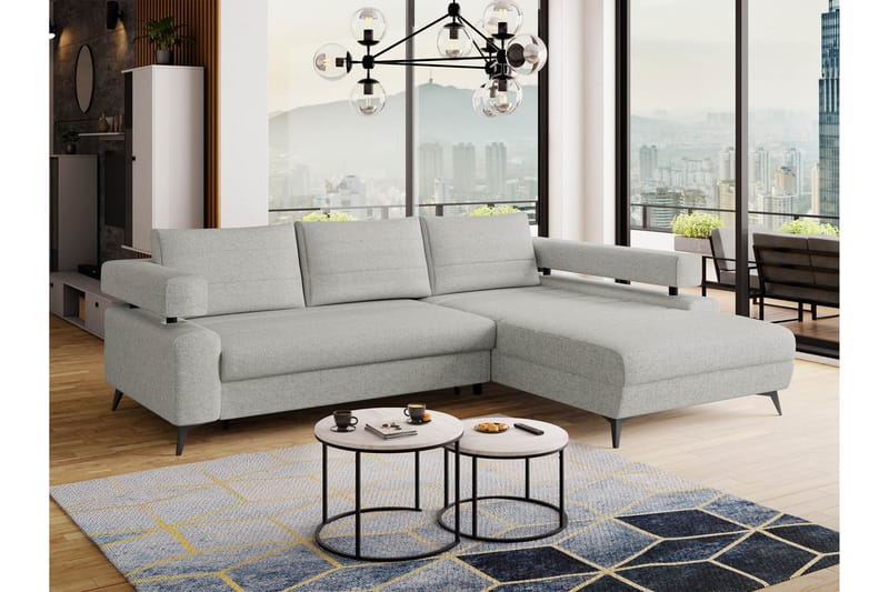 Fito Bäddsoffa med Divan 3-sits - Grå - Möbler - Soffa - Bäddsoffa - Bäddsoffa divan