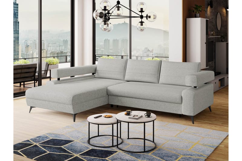 Fito Bäddsoffa med Divan 3-sits - Grå - Möbler - Soffa - Bäddsoffa - Bäddsoffa divan