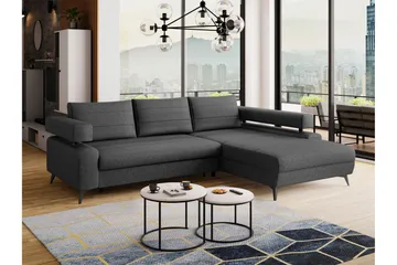 Fito Bäddsoffa med Divan 3-sits - Grå - Möbler - Soffa - Bäddsoffa - Bäddsoffa divan