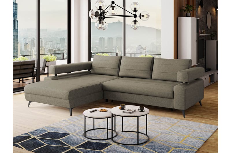 Fito Bäddsoffa med Divan 3-sits - Grå - Möbler - Soffa - Bäddsoffa - Bäddsoffa divan